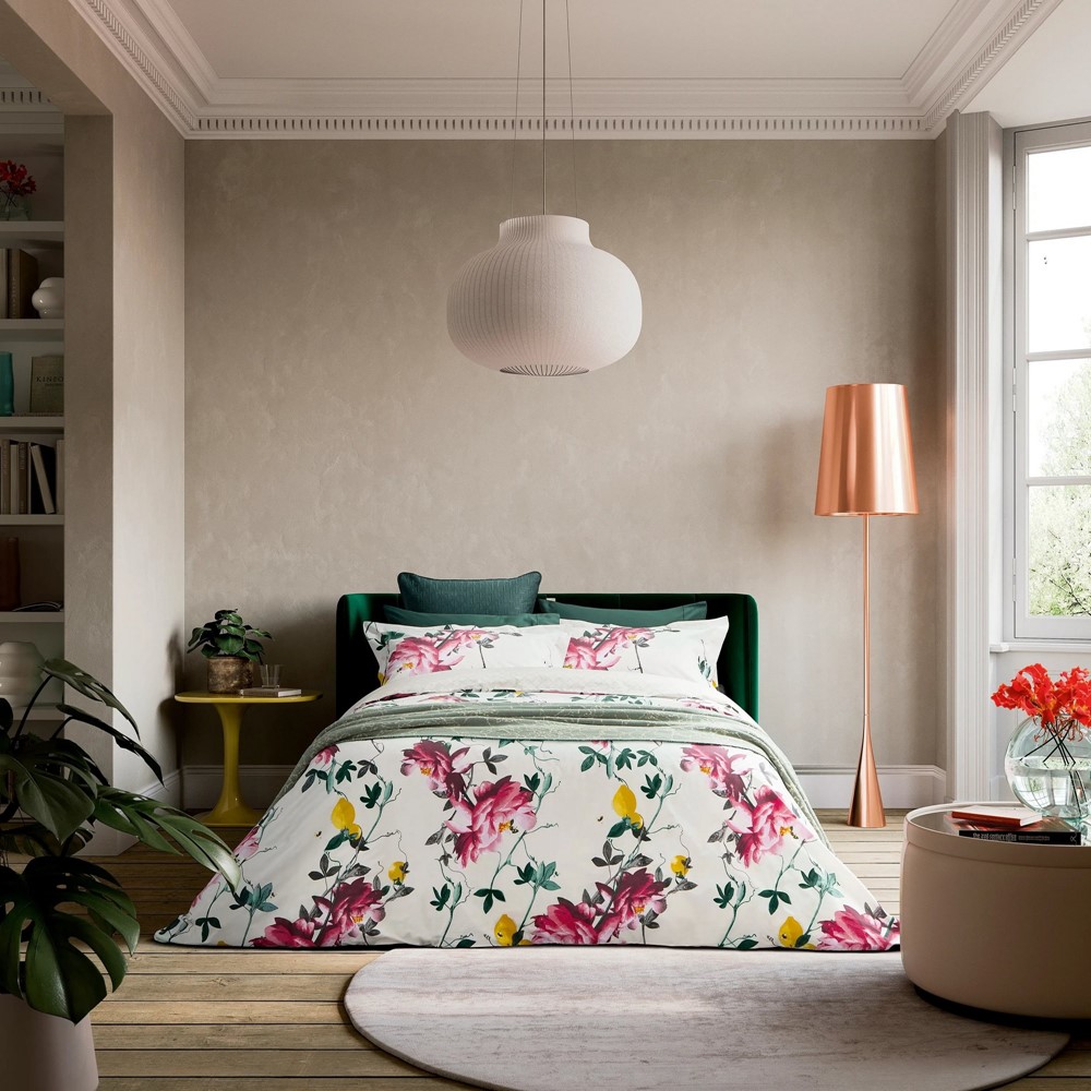 Citrus Bloom Cotton Bedding by Ted Baker in Linen